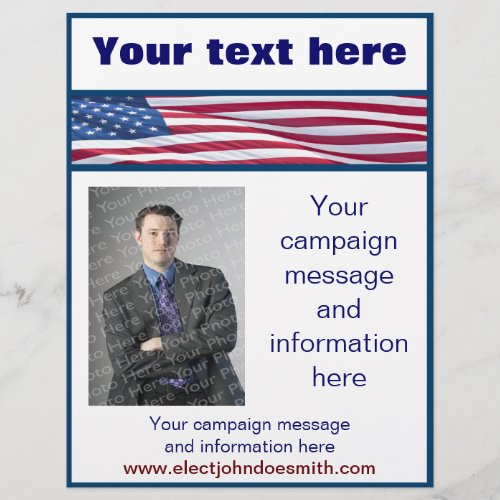 American Flag Election Campaign Flyer Template