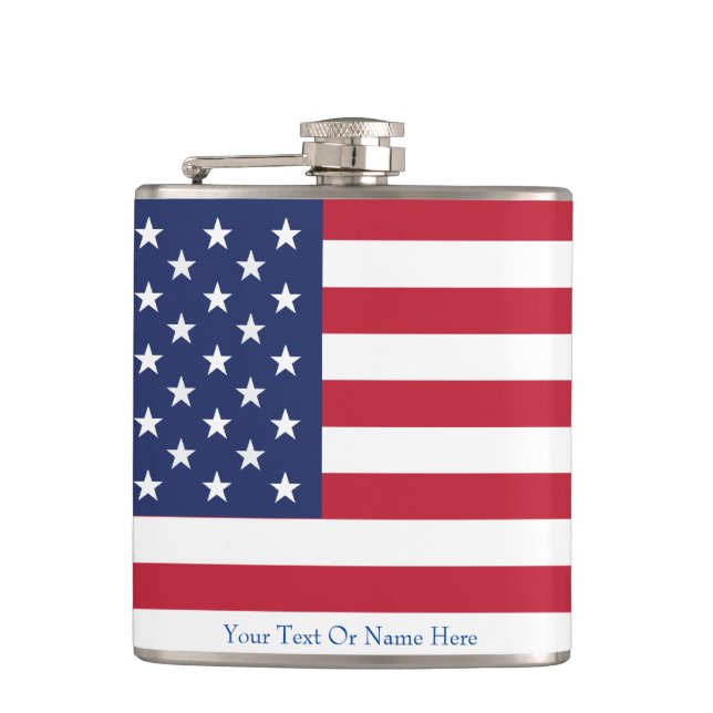 American Flag Elegance: Honoring the USA Nation Flask (Front)