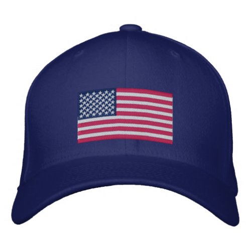 American Flag Embroidered Cap