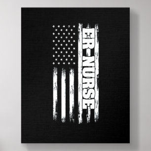 American Flag Emergency Room ER Nurse Patriotic He Foam Core Photo Tile