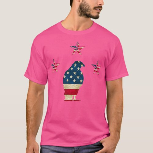 American Flag Encased In Bald Eagle T_Shirt