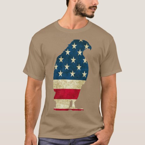 American Flag Encased In Bald Eagle T_Shirt