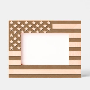 American flag engraved frames