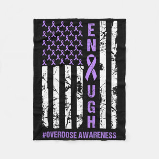 American Flag Enough Endoverdose International Awa Fleece Blanket