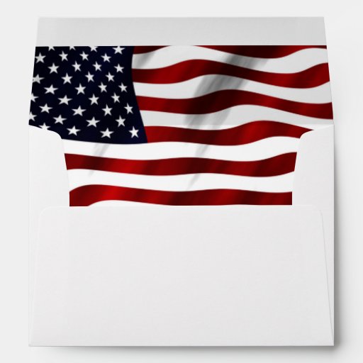 American Flag Envelope | Zazzle