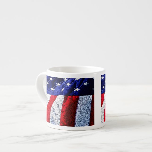 American Flag Espresso Cup (Front Left)