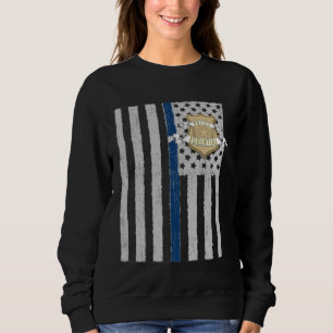 American Flag Essential Police Law Enforcement Pat Sweatshirt