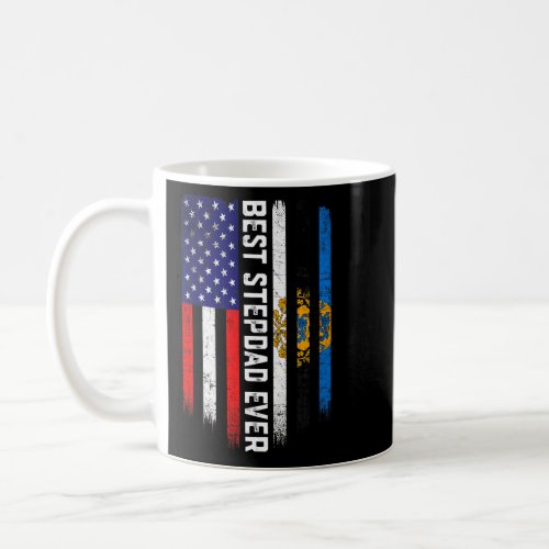 American Flag  Estonia Flag Best Stepdad Ever Pat Coffee Mug