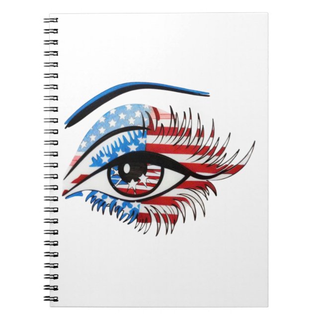 American flag eye,Patriotic Sublimation Clipart Notebook (Front)