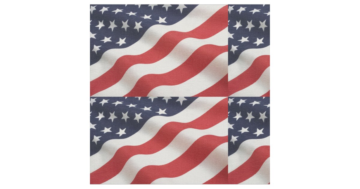 American Flag Fabric Zazzle