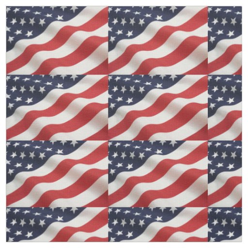 American Flag Fabric | Zazzle