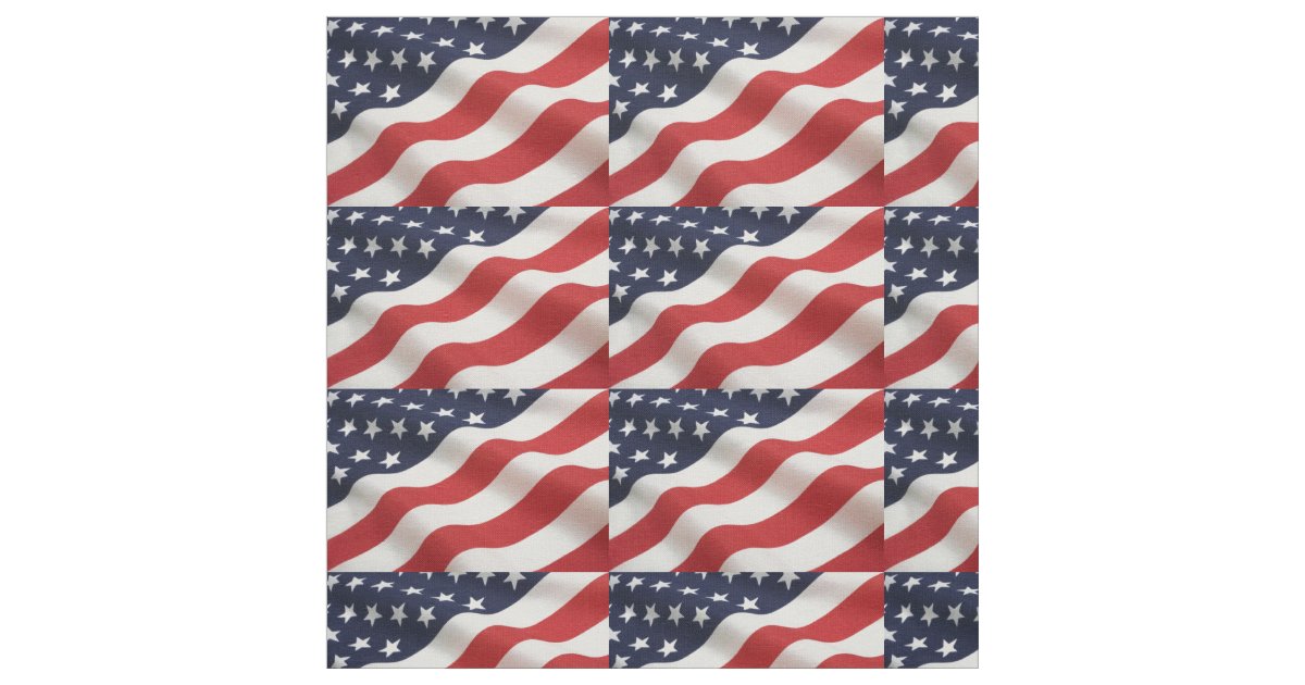 American Flag Fabric Zazzle