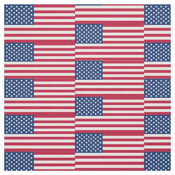 America Flag USA Banner Fabric | Zazzle.com