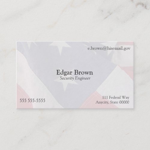 American flag fade template business card