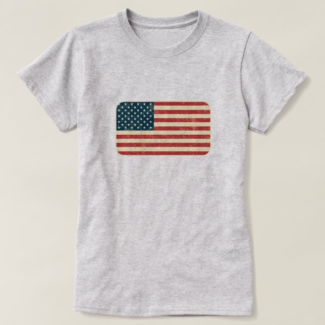 American Flag Faded T-Shirt (Design Front)