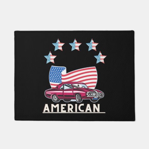 American Flag Faded _ USA Retro Vintage Design    Doormat