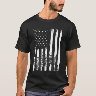 American Flag Farm Tractor Patriotic US Farming T-Shirt