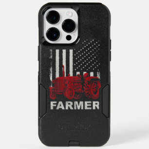 American Flag Farm Tractors Vintage Patriotic Farm OtterBox iPhone 14 Pro Max Case