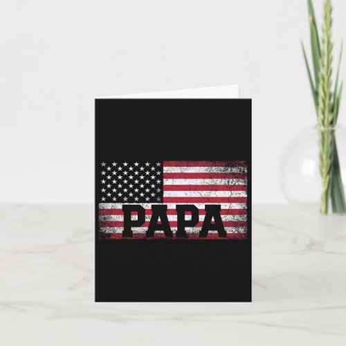 American Flag Fathers Day 4th Of July Gift Grandp Card