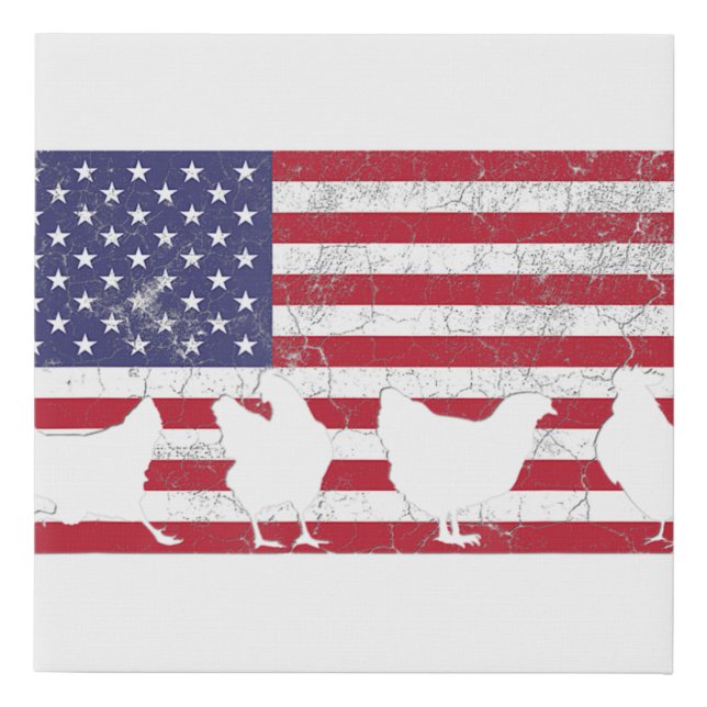 American Flag  Faux Canvas Print (Front)