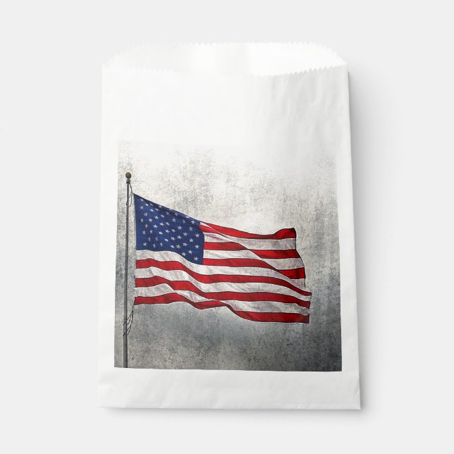 American Flag Favor Bag (Front)