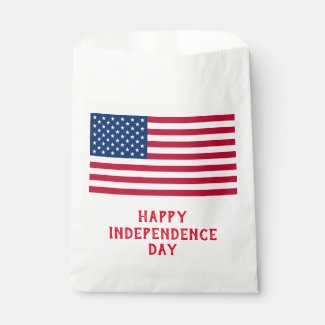 American Flag Favor Bag