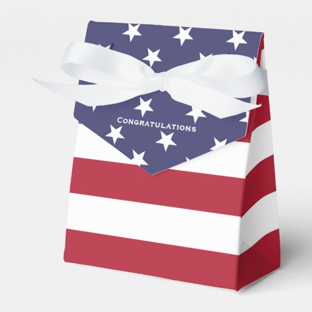 American Flag  Favor Boxes (Front Side)