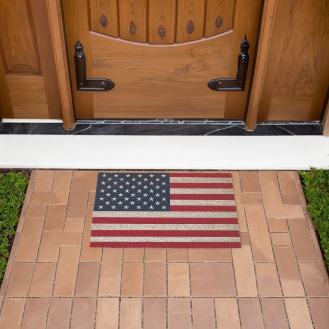 American flag fiber doormat (Insitu (Outdoor))