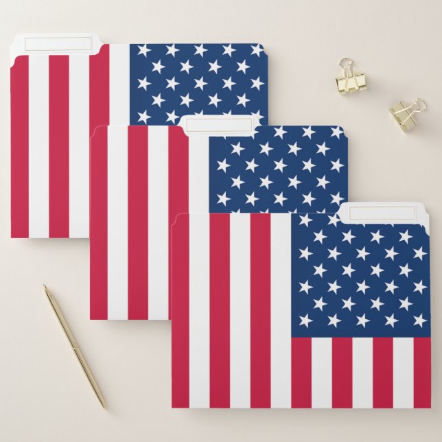 American Flag File Folders (Set)