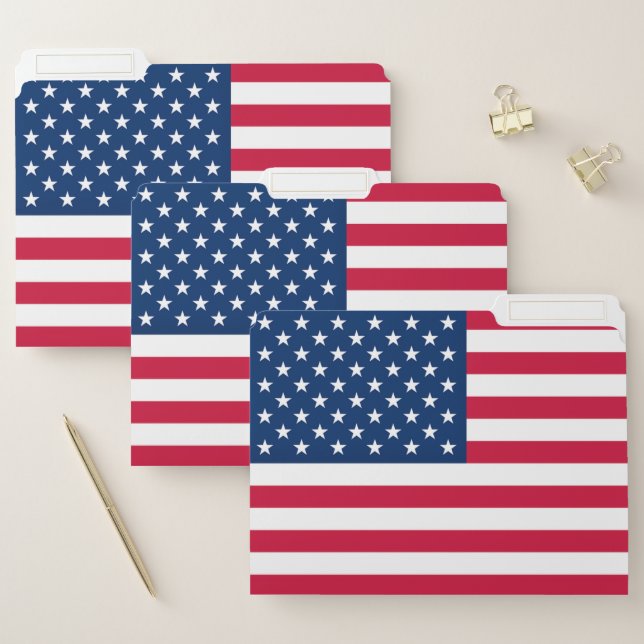 American Flag File Folders Patriotic (Set)