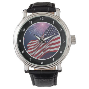 American Flag & Fireworks Watch