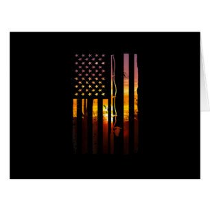 American Flag Fish Fisher Fisherman Funny Bass Fis Cards