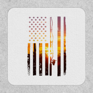 American Flag Fish Fisher Fisherman Funny Bass Fis Patch