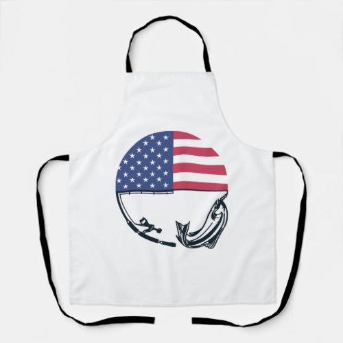 american flag fishing apron