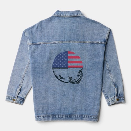 american flag fishing denim jacket