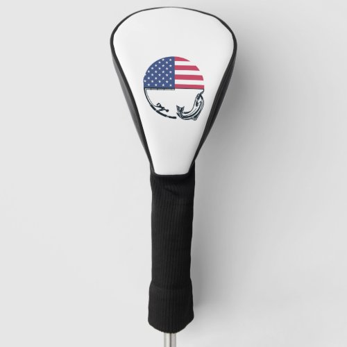 american flag fishing golf head cover