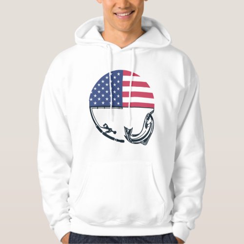 american flag fishing hoodie