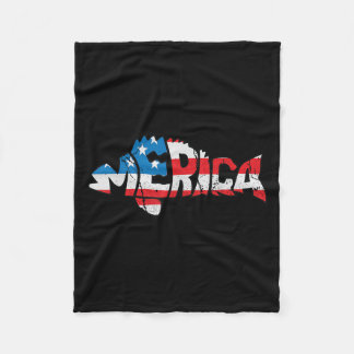 American Flag Fishing Lovers Fisherman Funny Fishi Fleece Blanket