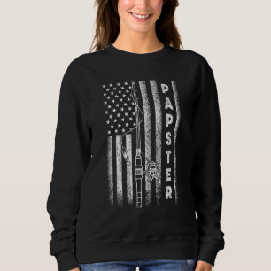 American Flag Fishing Papster Sweatshirt
