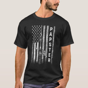 American Flag Fishing Papster T-Shirt