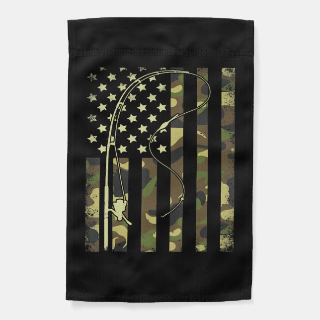American Flag Fishing Rod Bass Fish Pole Camouflag (Front)