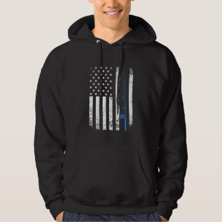 American Flag Fishing - Vintage Fishing Hoodie