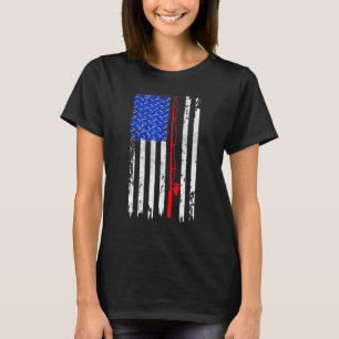 American Flag Fishing Vintage Fishing T-Shirt