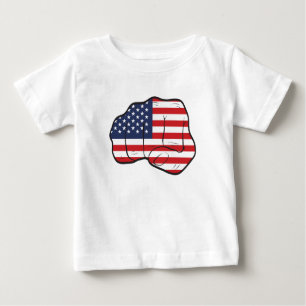 American Flag Fist Baby T-Shirt