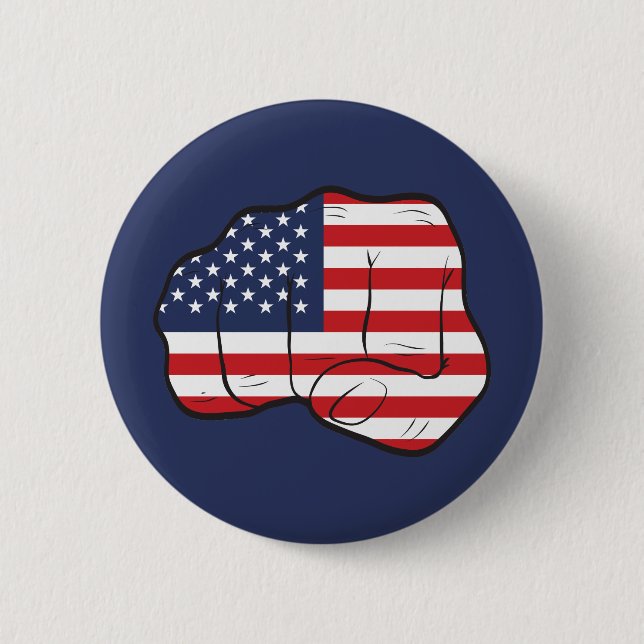 American Flag Fist Button (Front)
