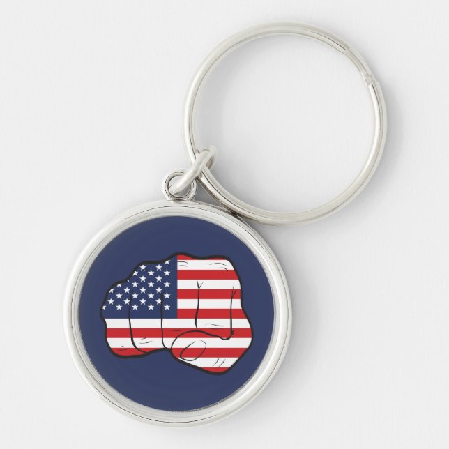 American Flag Fist Keychain (Front)