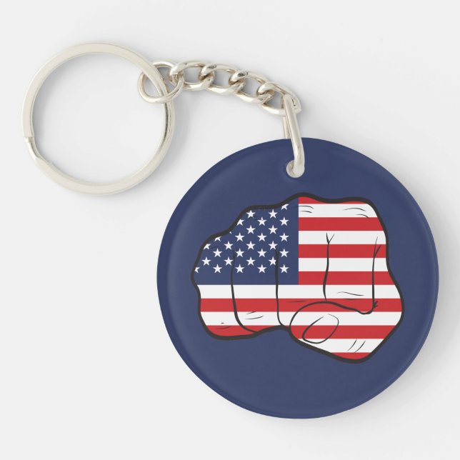 American Flag Fist Keychain (Front)