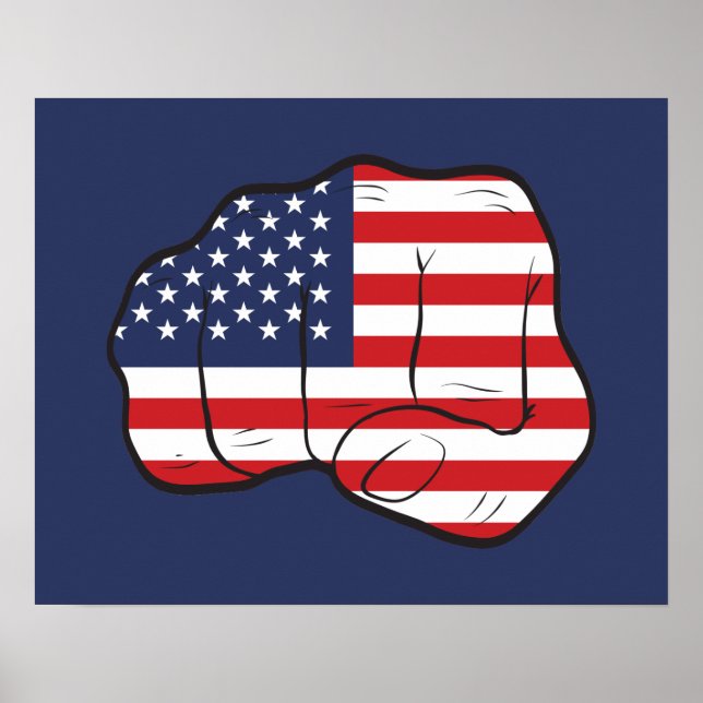American Flag Fist Poster (Front)