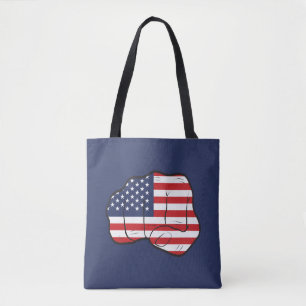 American Flag Fist Tote Bag