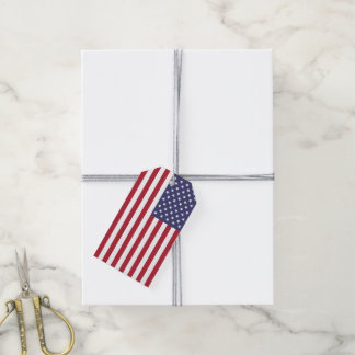 American Flag Fitted Gift Tags